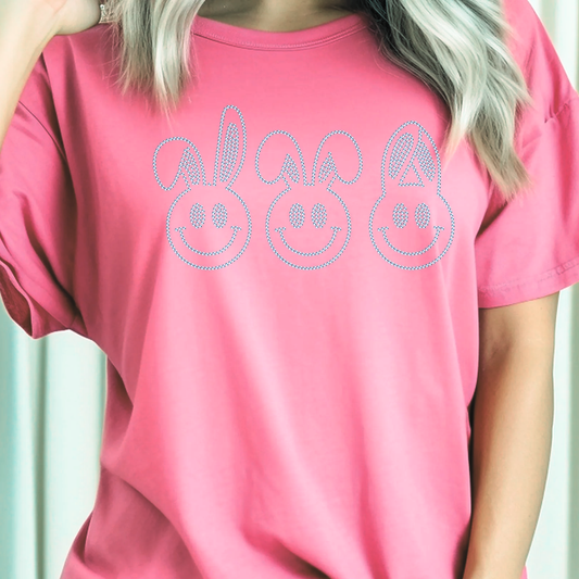 Happy Bunnies Spangles Transfer MINT GREEN COLOR