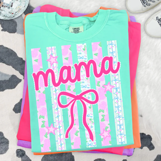 Mama Stripes Clear Film Screen Print