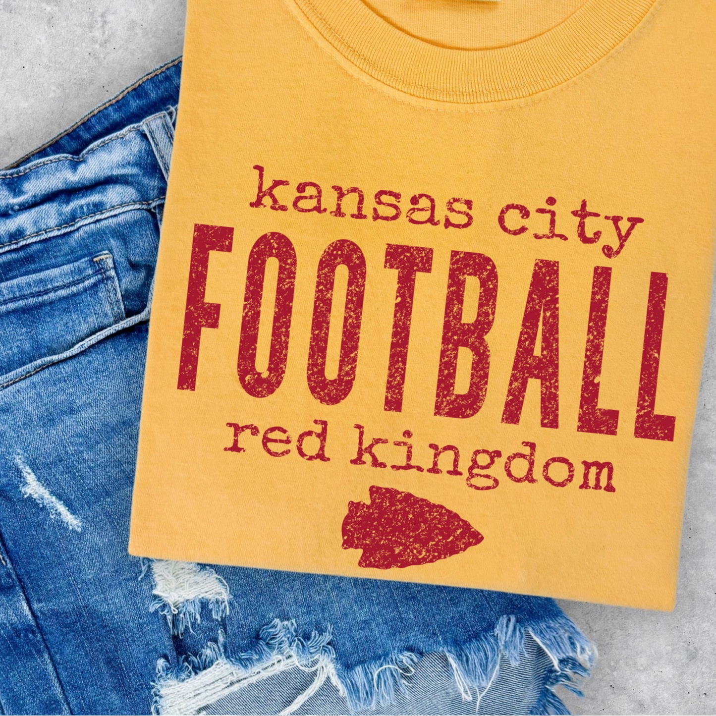 K C Football Red Kingdom Graphic Tee