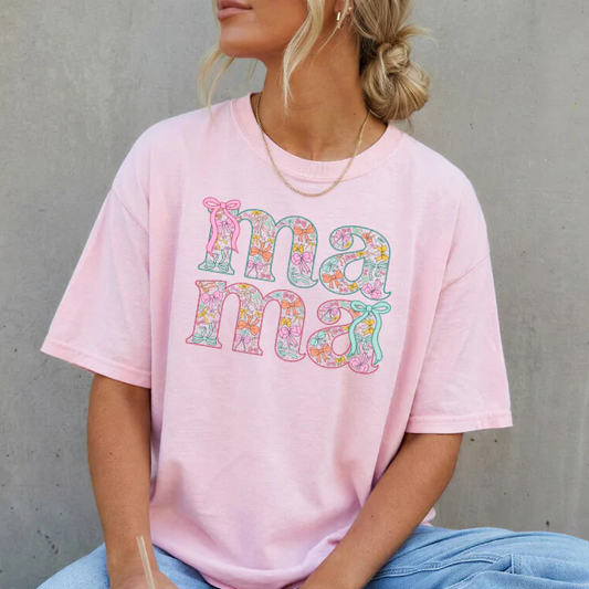 Mama Bows Clear Film Screen Print