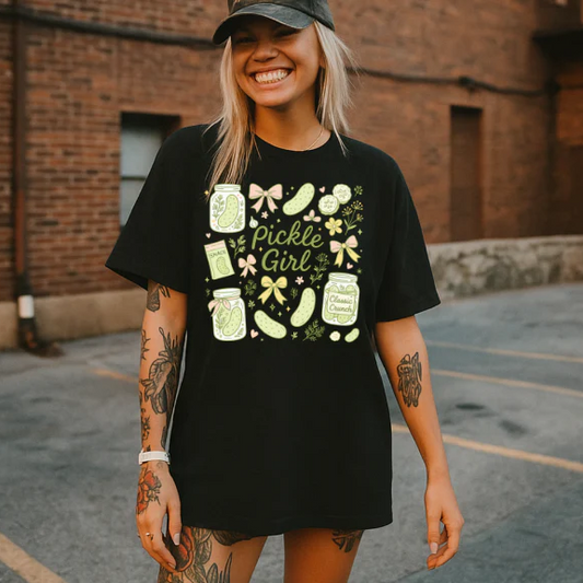 Pickle Girl Clear Film Screen Print