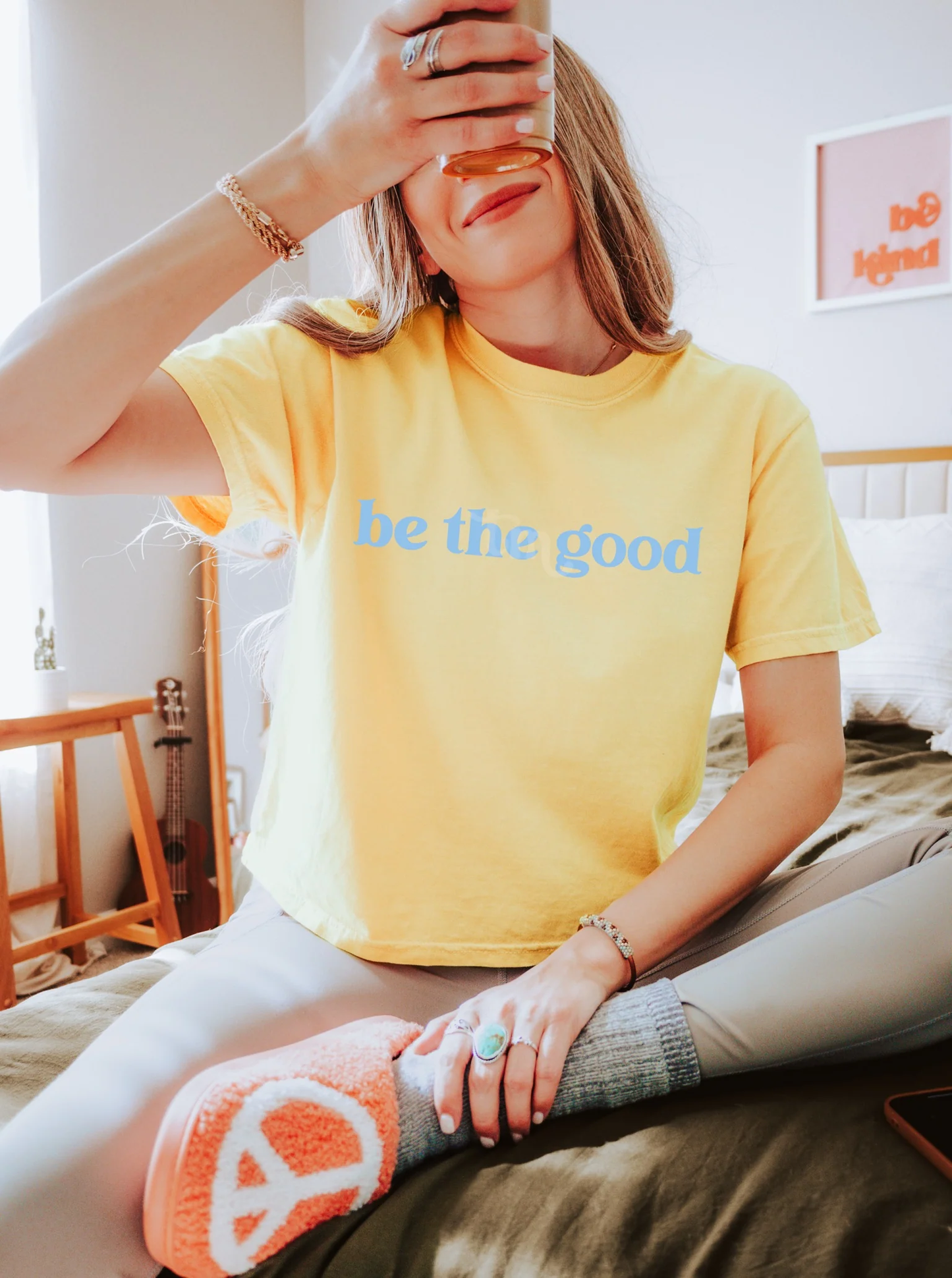 Be the Good LIGHT BLUE INK Screen Print