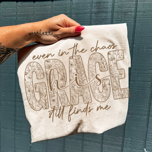 His Grace LIGHT BROWN INK Screen Print
