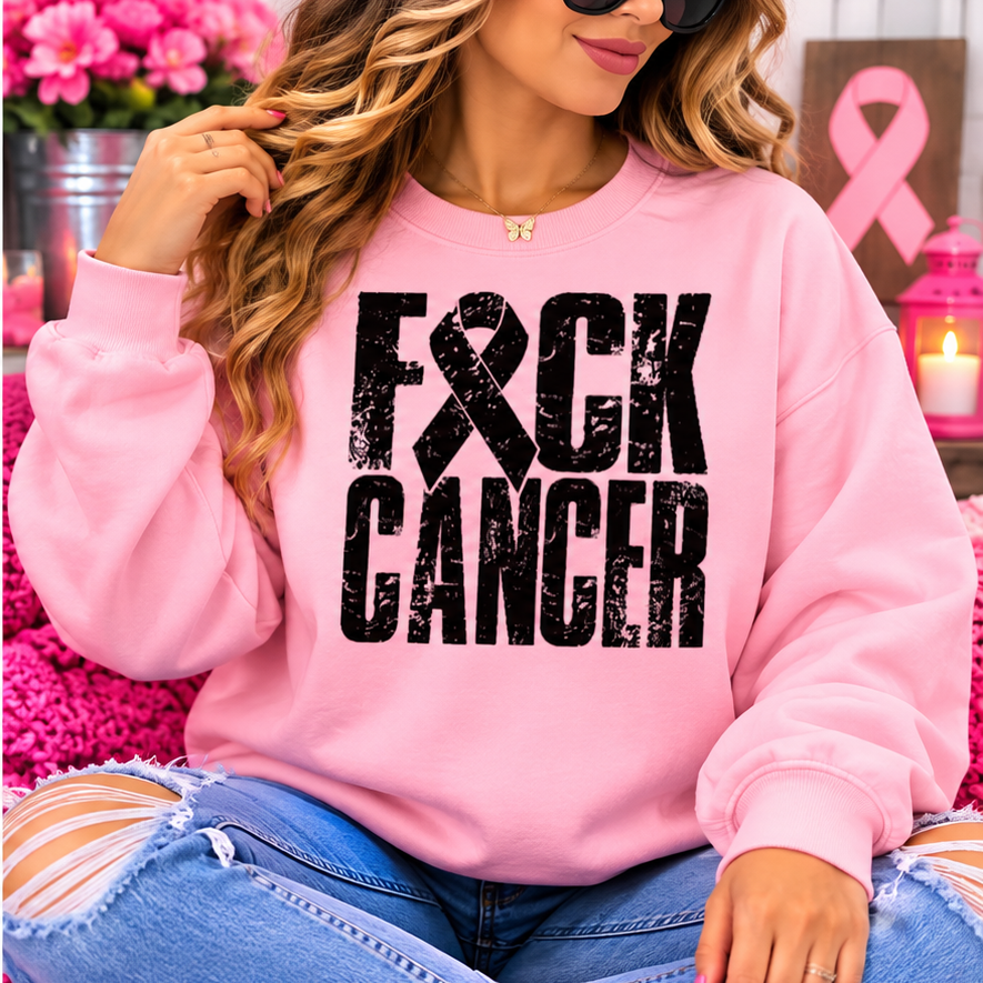F*ck Cancer Screen Print Transfer Shirt