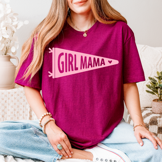 Girl Mama Pennant LIGHT PINK INK Screen Print