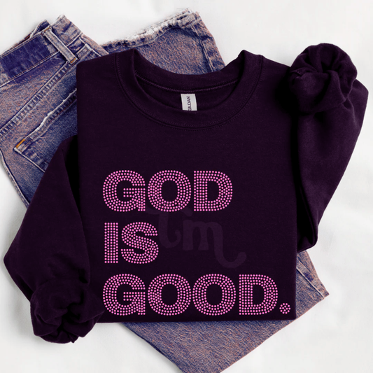 God is Good. Spangles Transfer PINK HOLOGRAPHIC COLOR
