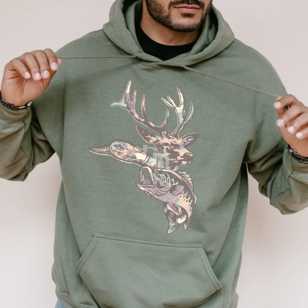 Buck Fish Buck Camo Graphic Tee