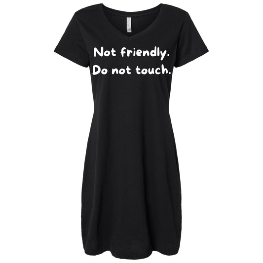 Not Friendly Do Not Touch WHITE INK DTF Transfer